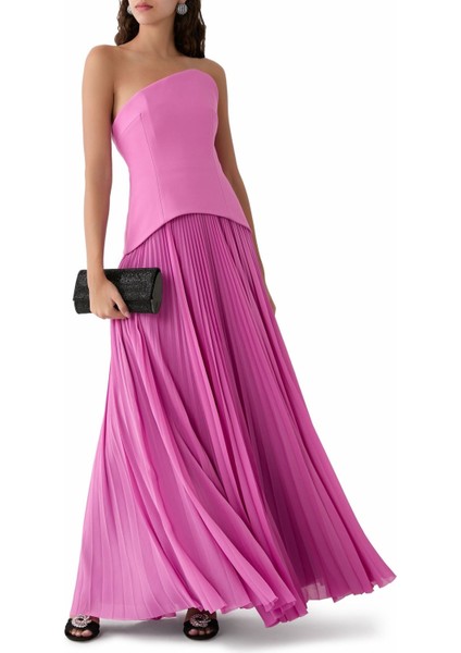 Britt Maxi Dress Askısız Maxi Elbise Pembe modelleri