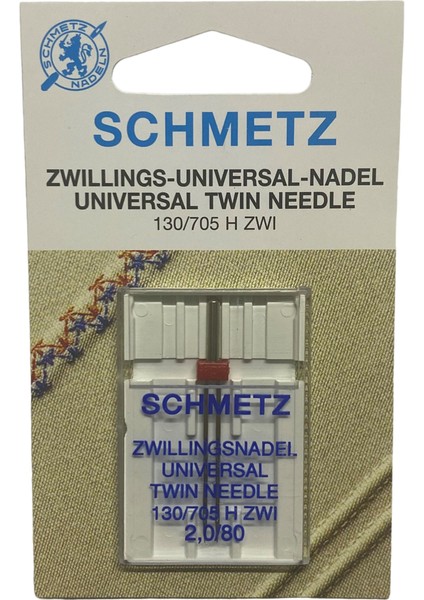 Ev Tipi Aile Dikiş Makinesi Çiftli Dikiş Iğnesi / 130/705 H Zwı 2.0/80