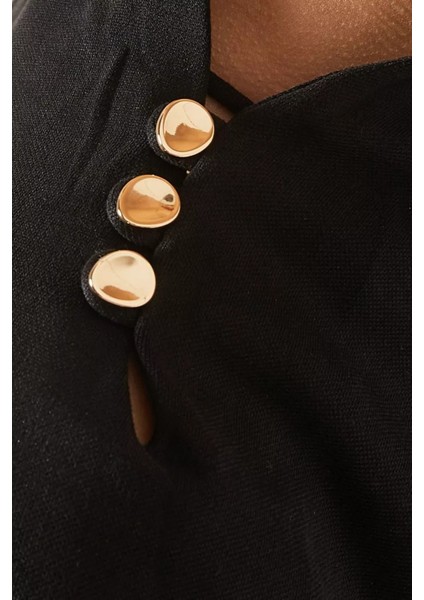 Odder Midi Dress, Siyah Drapeli Elbise indirimleri