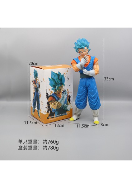 Animasyon Büyük Dragon Ball Sun Wukong Şekilli Kalıp Süsleme Gogeta Vegetto Saiyan (Yurt Dışından)