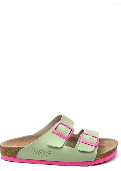 Fly Soft Çift Tokalı Günlük Terlik Yeşil modelleri