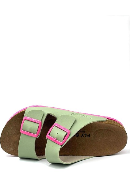 Fly Soft Çift Tokalı Günlük Terlik Yeşil indirimleri