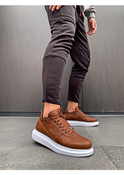 J040 Bağcıklı Ortopedik Taban Erkek Günlük Sneaker Spor Ayakkabı Bt Taba