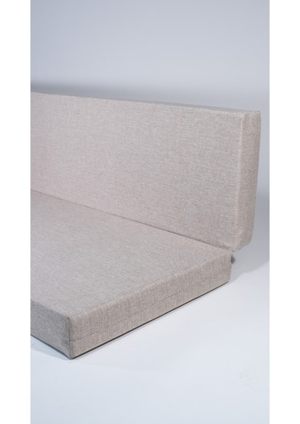 Katlanır Sünger Yatak 60*40*185*10 cm Uzunluk Gri Sünger Keten Kumaş