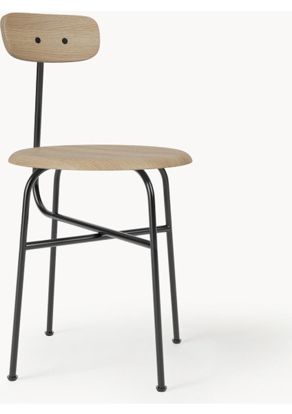 Afteroom Ahşap Sandalye - Meşe Kaplama, Metal Ayaklı