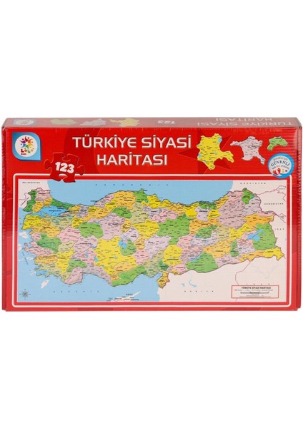 Siyasi Harita Puzzle 64X32CM 123 Parça