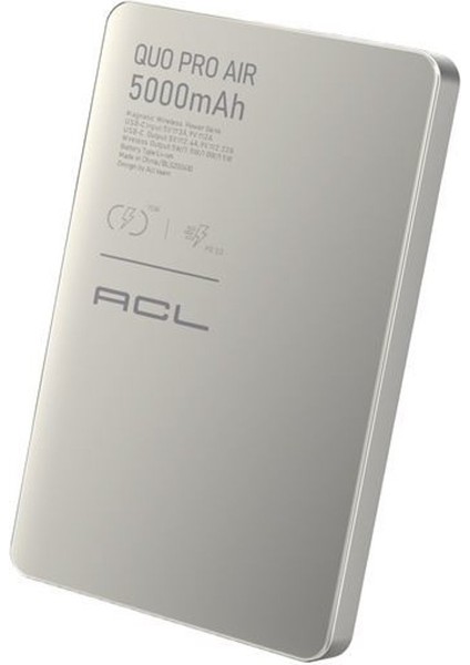 PW-114 5.000mAh 15W Hızlı Şarjlı LED Göstergeli Usb-C Girişli Wireless Powerbank