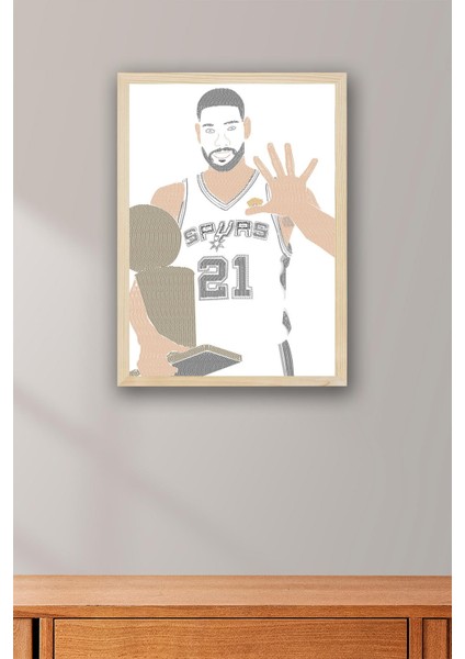Tim Duncan Çerçeveli Tablo - Basketbol Nba Posteri Tablo fiyatları