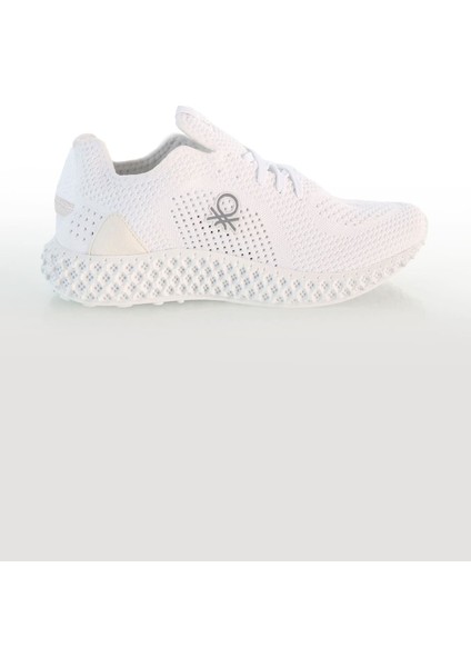 Kadın Bnt Örgü Desen Spor Ayakkabı - Beyaz