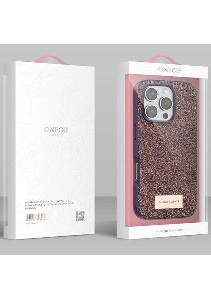 Onegif Bright iPhone 16 Pro Simli Kılıf - Siyah fırsatları