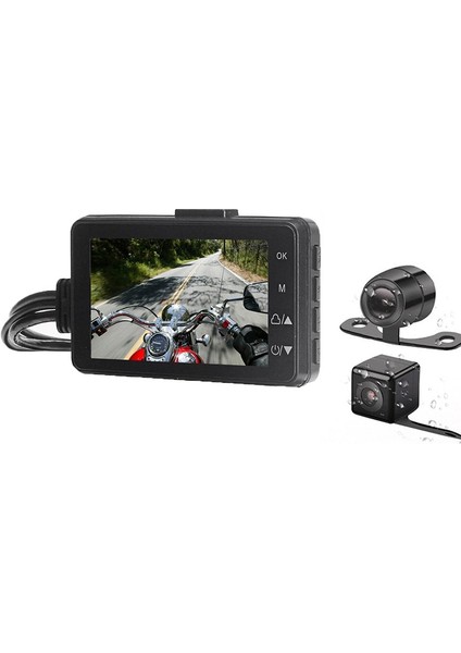 Full Hd Ön-Arka Motorsiklet Kamerası Hd Kamera ( 32GB Kadar Takılabilir Kart Dahil Değildir )