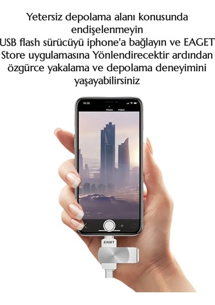 256Gb. MFi Apple Lisanslı iphone Lightning ve Type-C İphone 15/16 Serisine Type-C Girişli Tüm telefonlara Uygun Süper Hızlı Orjinal Otg Çift Giriş Flash Bellek Süper Hızlı Metal Sağlam Orjinal fırsatları