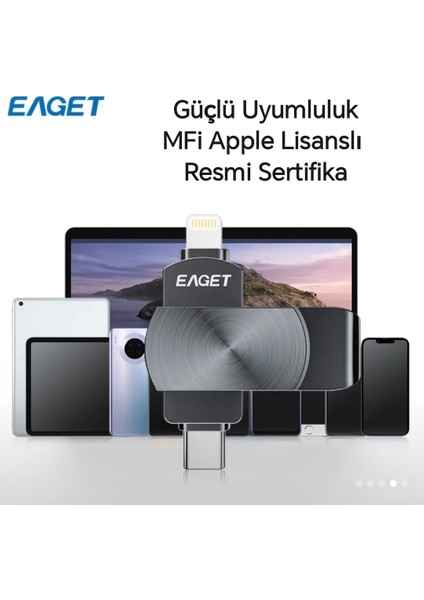 256Gb. MFi Apple Lisanslı iphone Lightning ve Type-C İphone 15/16 Serisine Type-C Girişli Tüm telefonlara Uygun Süper Hızlı Orjinal Otg Çift Giriş Flash Bellek Süper Hızlı Metal Sağlam Orjinal