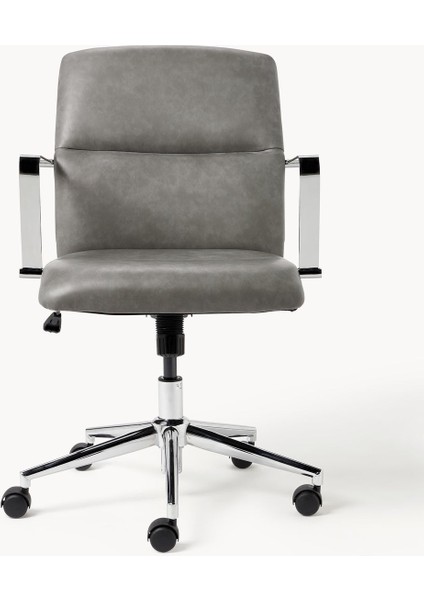 Reto Suni Deri Ofis Sandalyesi - Ayarlanabilir, Gri, Döner modelleri
