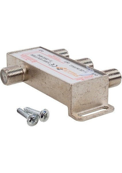 1/3 Splitter 5-2500 Mhz Sinyal Bölücü Çoklayıcı Çoğaltıcı + 4 Adet F Konnektör