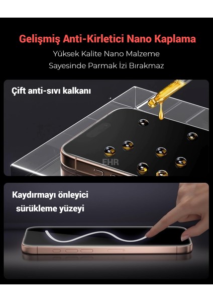 iPhone 14 Pro Max Otomatik Kolay Kurulum Aparatlı Toz Bırakmayan Hayalet Full Kaplayan Ekran Koruyucu Cam(2 Adet) indirimleri