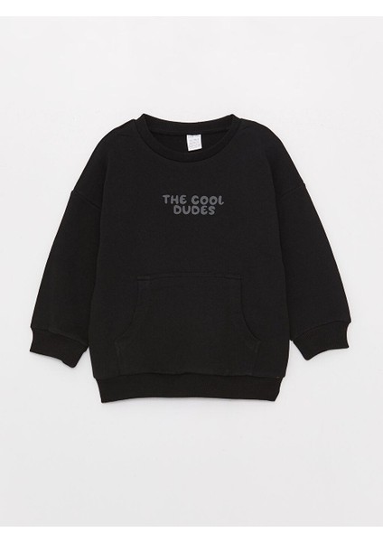 Bisiklet Yaka Uzun Kollu Baskılı Erkek Bebek Sweatshirt ve Eşofman Altı 2'li Takım fiyatları