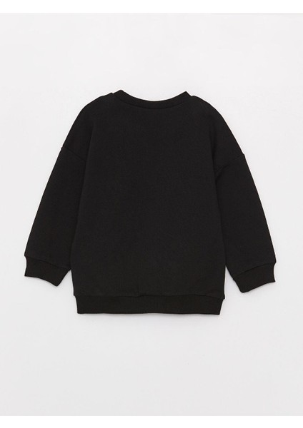 Bisiklet Yaka Uzun Kollu Baskılı Erkek Bebek Sweatshirt ve Eşofman Altı 2'li Takım modelleri