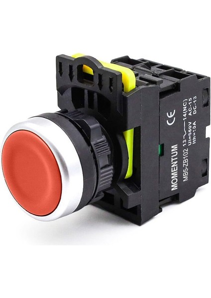 D22 Buton Yaylı Kırmızı NC MB5-EA420