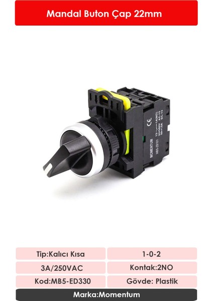 D22 Buton Mandal 1-0-2 2NO MB5-ED330 fiyatları