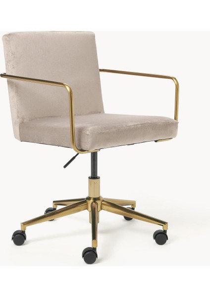 Kashya Kadife Çalışma Sandalyesi – Yükseklik Ayarlı, Altın Gövde, 70.000 Martindale fiyatları