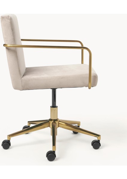 Kashya Kadife Çalışma Sandalyesi – Yükseklik Ayarlı, Altın Gövde, 70.000 Martindale indirimleri