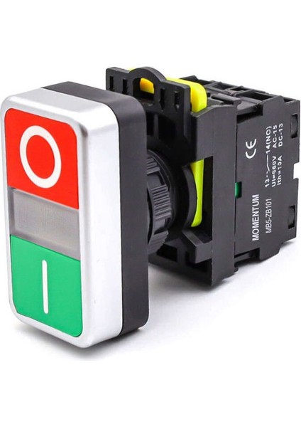 D22 Buton İkiz Led Kırmızı-Yeşil NO+NC MB5-EW945