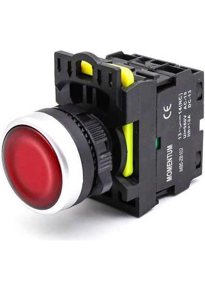 D22 Buton Led 230V AC Kırmızı NC MB5-EW742
