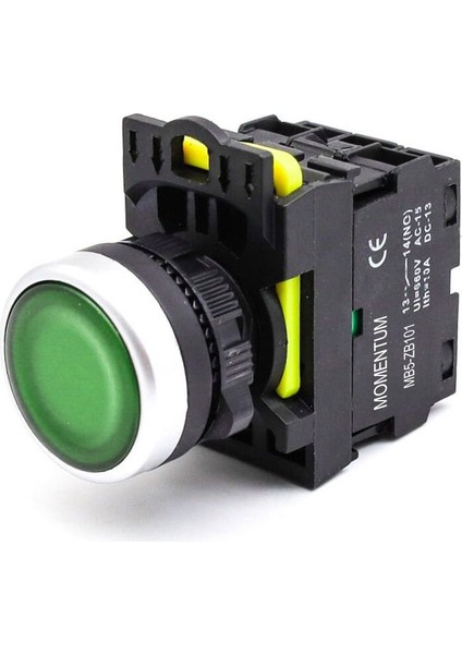 D22 Buton Led 230V AC Yeşil NO MB5-EW731