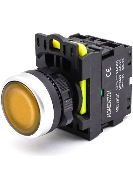 D22 Buton Led 230V AC Sarı NO MB5-EW751