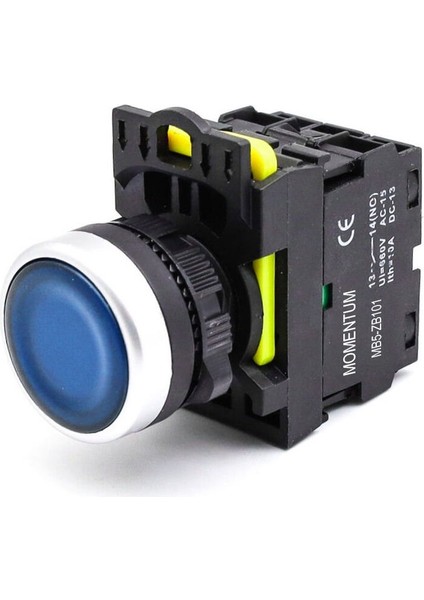 D22 Buton Led 230V AC Mavi NO MB5-EW761