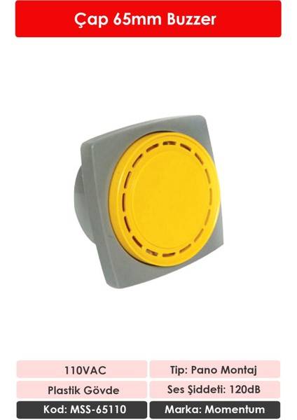 D65 Buzzer 110VAC MSS-66110 fiyatları