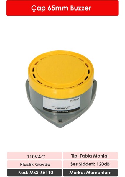 D65 Buzzer 110VAC MSS-65110 fiyatları