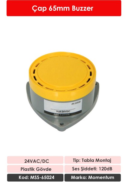 D65 Buzzer 24VAC/DC MSS-65024 fiyatları