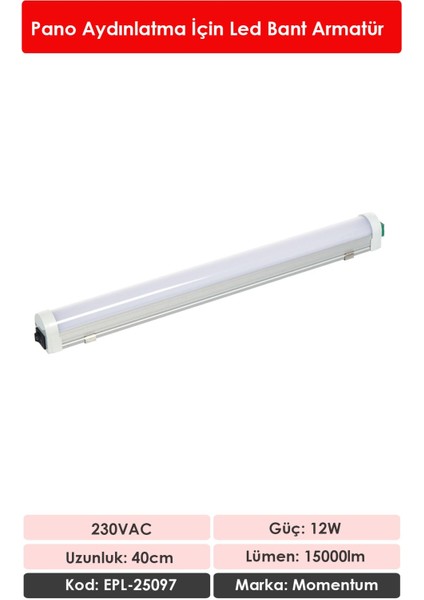 Lineer Led Armatür T10 7000K 230VAC 12W 40cm EPL-25097 fiyatları