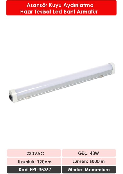Lineer Led Armatür T10 7000K 230VAC 40W 120cm EPL-35367 fiyatları