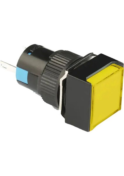 D16 Işıklı Buton 24V Yaylı 2CO Kare Sarı MBT-27252