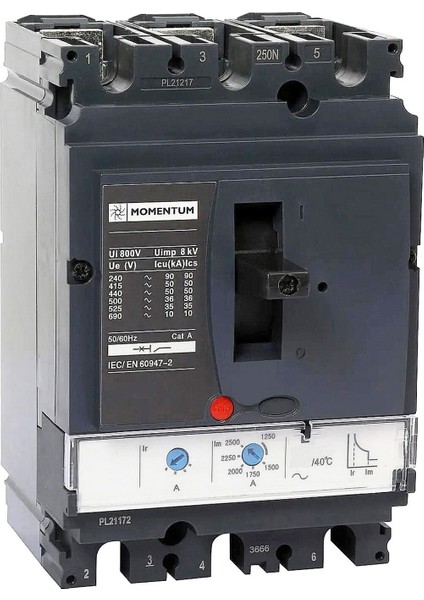 Termik Manyetik Kompakt Şalter 3x63A XSD-33063