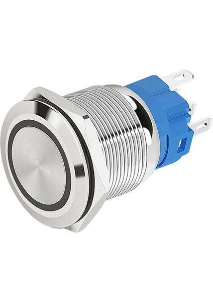D19 Metal Buton Led 24V Yaylı Beyaz MBJ-19571