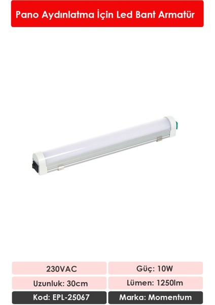 Lineer Led Armatür T10 7000K 230VAC 9W 30cm EPL-25067 fiyatları
