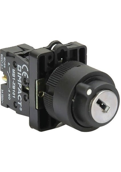 22mm Anahtarlı Buton 0-1 NO MB3-EG210