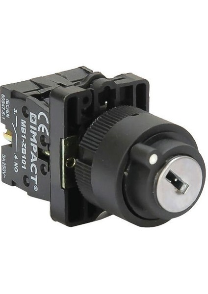 22mm Anahtarlı Buton 1-0-2 2NO MB3-EG030