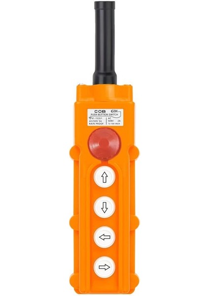 Vinç Kumanda Butonu Tek Hız 4 Yön Acil Stoplu MVC-61540