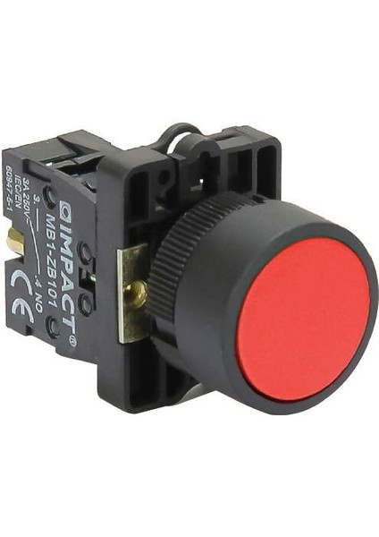 22mm Yaylı Buton Kırmızı NC MB3-EA420
