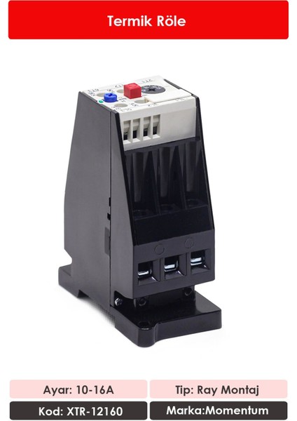 Termik Röle Ray Tipi 10-16A XTR-12160 fiyatları