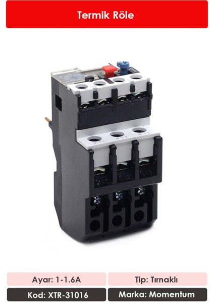 Termik Röle 1-1.6A XTR-31016 fiyatları