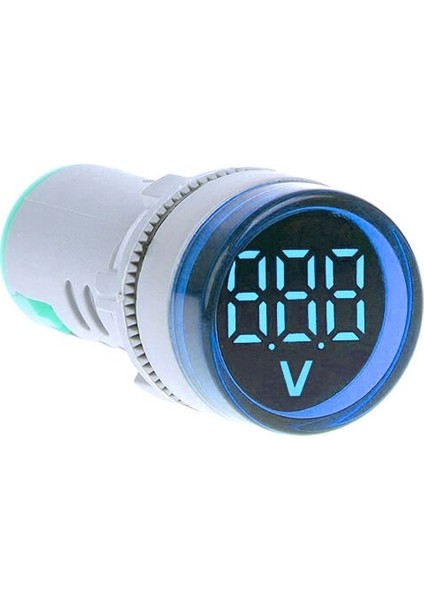 22mm Voltmetre Sinyal Lambası 12-500VAC Mavi MB3-EV566