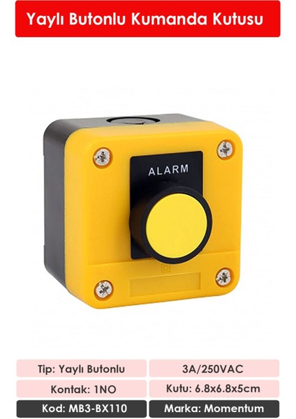 Kutulu Alarm Butonu MB3-BX110 fiyatları