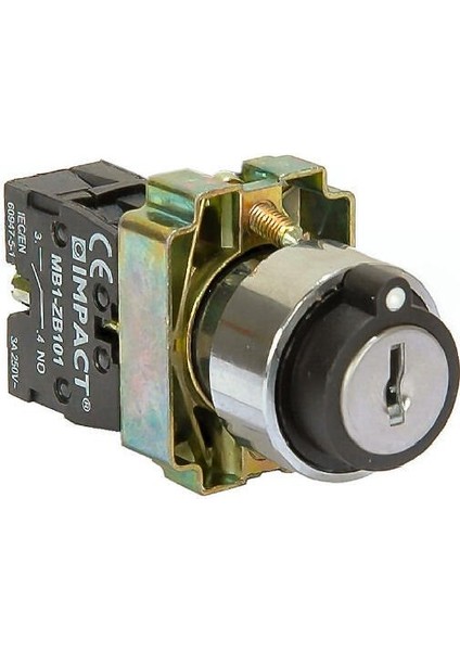 22mm Anahtarlı Buton 0-1 NO MB3-BG210