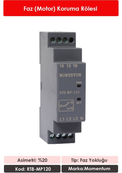 Faz Koruma Rölesi RT8-MP120 fiyatları
